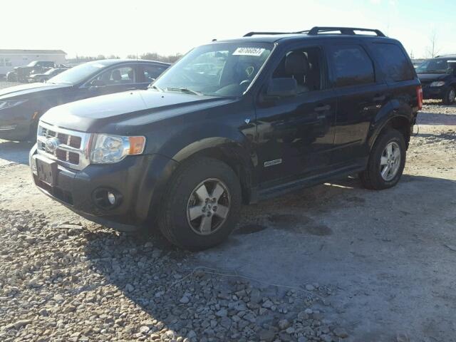 1FMCU931X8KA27213 - 2008 FORD ESCAPE XLT BLACK photo 2