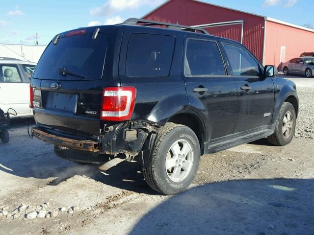 1FMCU931X8KA27213 - 2008 FORD ESCAPE XLT BLACK photo 4