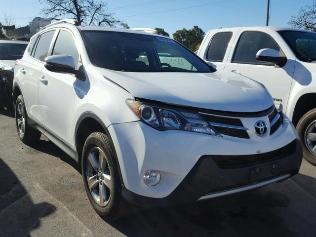 2T3RFREV3FW264820 - 2015 TOYOTA RAV4 XLE WHITE photo 1