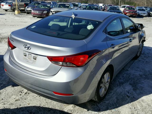 5NPDH4AE7FH607729 - 2015 HYUNDAI ELANTRA SE GRAY photo 4