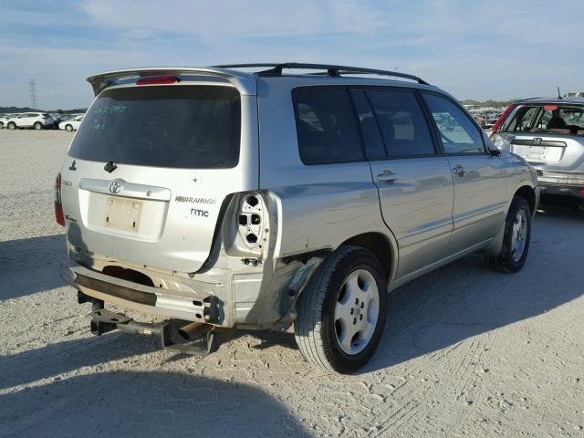 JTEEP21A350077744 - 2005 TOYOTA HIGHLANDER SILVER photo 4