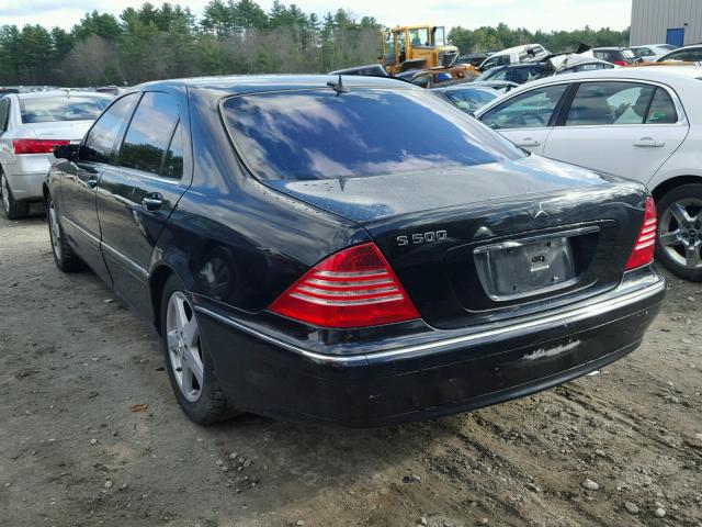 WDBNG75J14A390035 - 2004 MERCEDES-BENZ S 500 BLACK photo 3