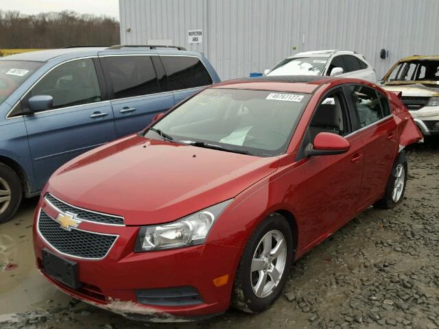 1G1PF5SC6C7161720 - 2012 CHEVROLET CRUZE LT RED photo 2