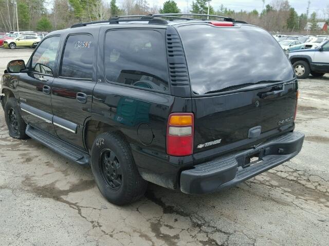 1GNEC13T42R228338 - 2002 CHEVROLET TAHOE C150 BLACK photo 3