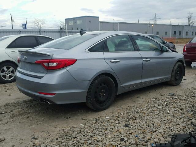 5NPE34AF4FH064528 - 2015 HYUNDAI SONATA SPO GRAY photo 4