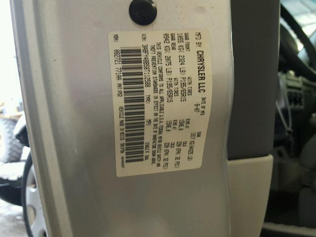 3A8FY48B58T112588 - 2008 CHRYSLER PT CRUISER SILVER photo 10