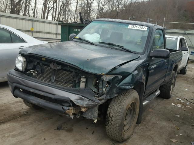 5TEPM62N52Z028894 - 2002 TOYOTA TACOMA GREEN photo 2