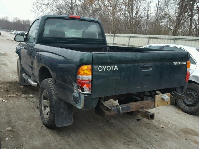 5TEPM62N52Z028894 - 2002 TOYOTA TACOMA GREEN photo 3