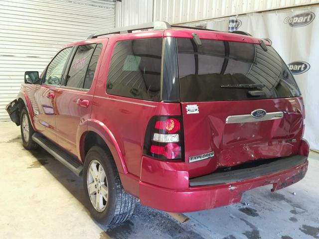 1FMEU63E87UA99217 - 2007 FORD EXPLORER X BURGUNDY photo 3