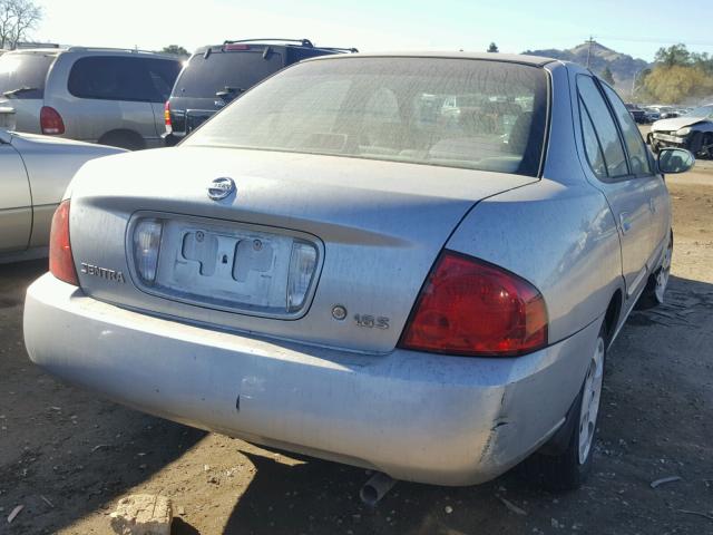 3N1CB51D34L837617 - 2004 NISSAN SENTRA 1.8 SILVER photo 4