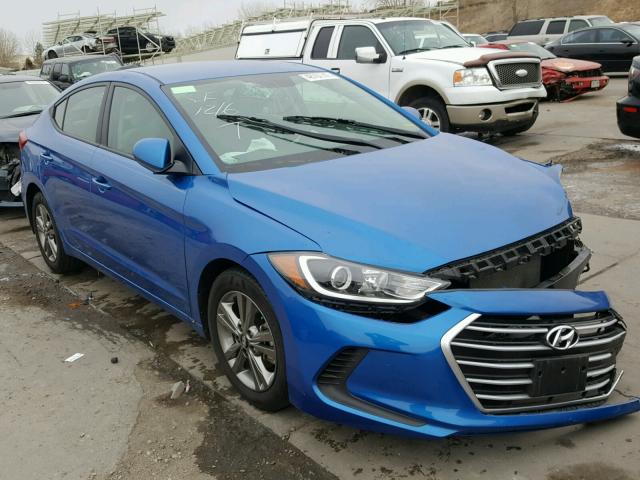 5NPD84LF9HH007299 - 2017 HYUNDAI ELANTRA SE BLUE photo 1