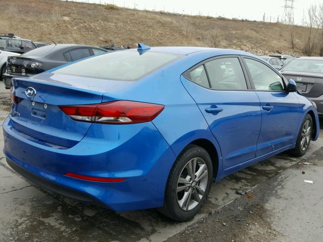 5NPD84LF9HH007299 - 2017 HYUNDAI ELANTRA SE BLUE photo 4