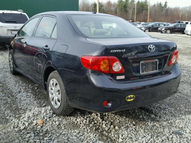 JTDBL40E199072837 - 2009 TOYOTA COROLLA BA BLACK photo 3