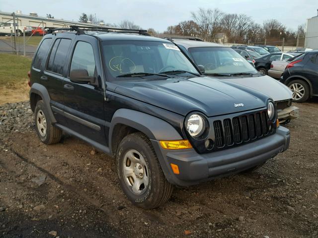 1J4GL48K26W228326 - 2006 JEEP LIBERTY SP BLACK photo 1