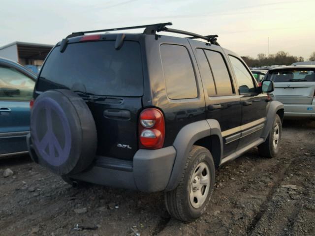 1J4GL48K26W228326 - 2006 JEEP LIBERTY SP BLACK photo 4