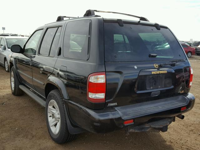 JN8DR09Y32W705475 - 2002 NISSAN PATHFINDER BLACK photo 3