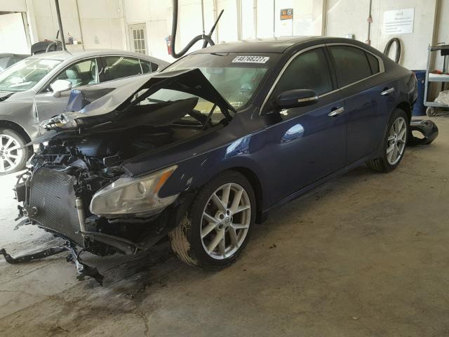 1N4AA51E39C835326 - 2009 NISSAN MAXIMA S BLUE photo 2