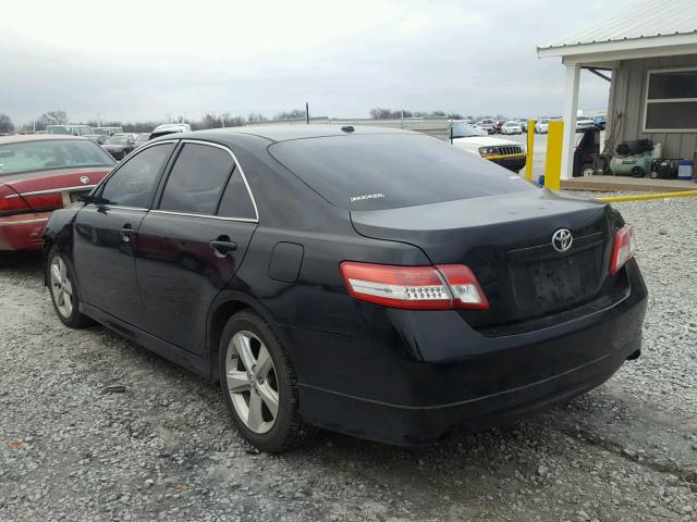 4T1BF3EK6BU156019 - 2011 TOYOTA CAMRY BASE BLACK photo 3