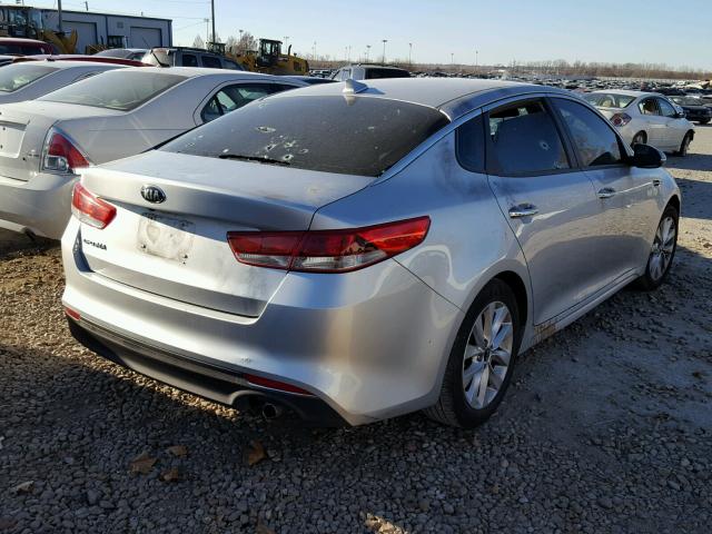 5XXGT4L34GG003205 - 2016 KIA OPTIMA LX SILVER photo 4