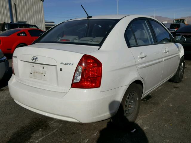 KMHCN46C39U329736 - 2009 HYUNDAI ACCENT GLS WHITE photo 4