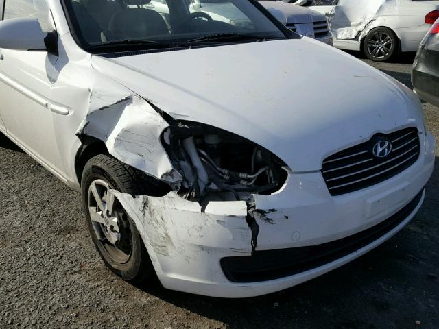 KMHCN46C39U329736 - 2009 HYUNDAI ACCENT GLS WHITE photo 9