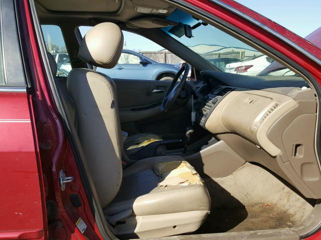 JHMCG56661C027753 - 2001 HONDA ACCORD EX RED photo 5