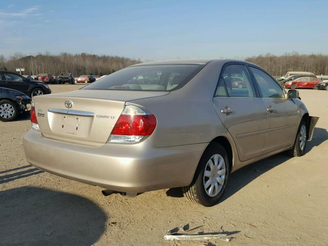 4T1BE30K06U689421 - 2006 TOYOTA CAMRY LE 金色 照片 4