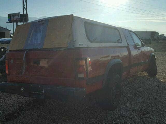 1B7GL23X2PS164049 - 1993 DODGE DAKOTA RED photo 4