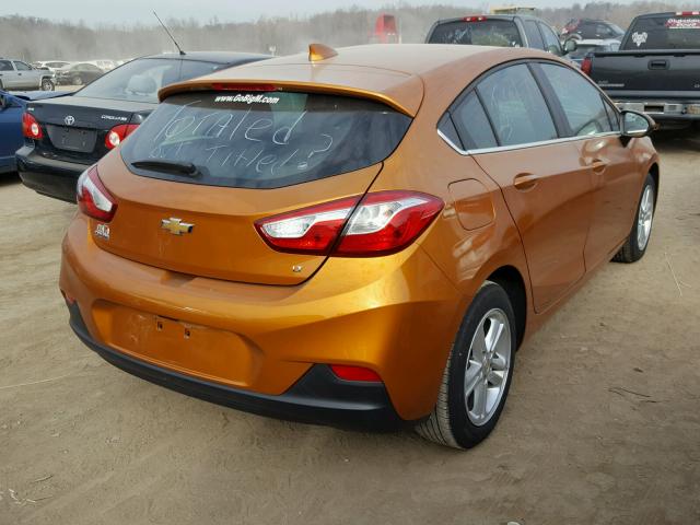 3G1BE6SMXHS588130 - 2017 CHEVROLET CRUZE LT ORANGE photo 4