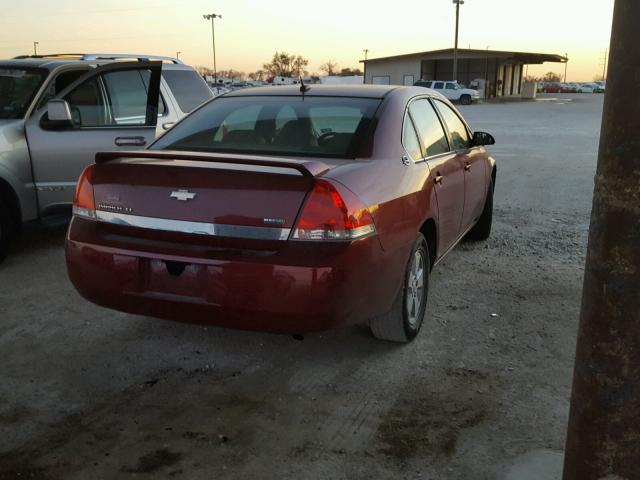 2G1WT58K189148723 - 2008 CHEVROLET IMPALA LT MAROON photo 4