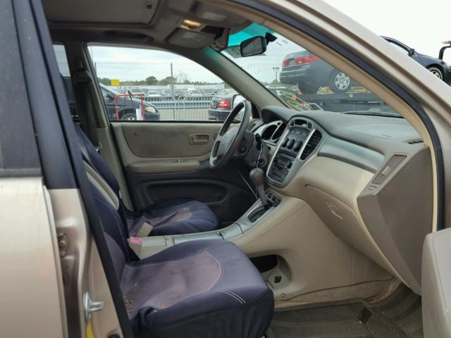 JTEEP21A840064793 - 2004 TOYOTA HIGHLANDER GOLD photo 5