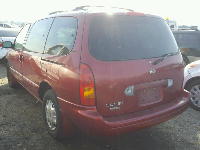 4N2XN11T9YD806175 - 2000 NISSAN QUEST SE RED photo 3