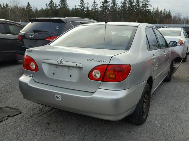 2T1BR32E33C725577 - 2003 TOYOTA COROLLA CE GRAY photo 4