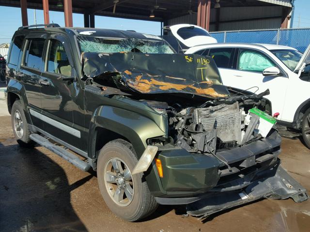 1J8GP28K38W164288 - 2008 JEEP LIBERTY SP GREEN photo 1