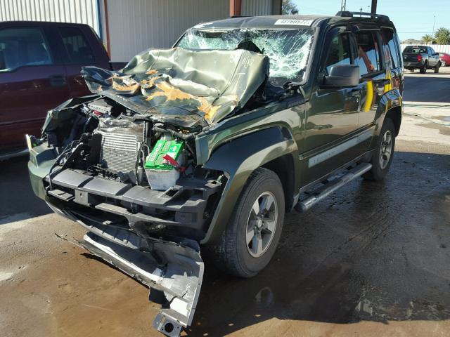 1J8GP28K38W164288 - 2008 JEEP LIBERTY SP GREEN photo 2