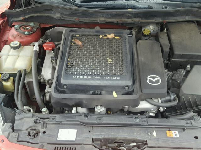 JM1BL1L33C1541280 - 2012 MAZDA SPEED 3 RED photo 7
