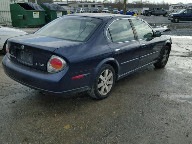 JN1DA31D22T429713 - 2002 NISSAN MAXIMA GLE BLUE photo 4