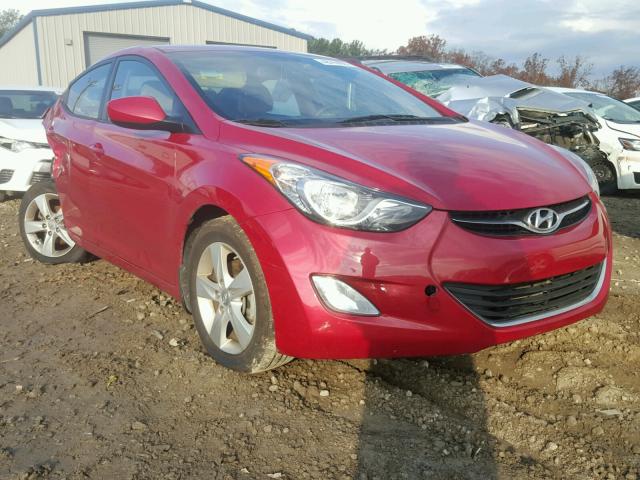 KMHDH4AE8DU980650 - 2013 HYUNDAI ELANTRA GL RED photo 1