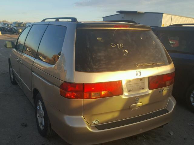 2HKRL18651H517201 - 2001 HONDA ODYSSEY EX GOLD photo 3