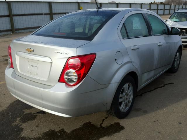 1G1JA5SH0C4142503 - 2012 CHEVROLET SONIC LS SILVER photo 4