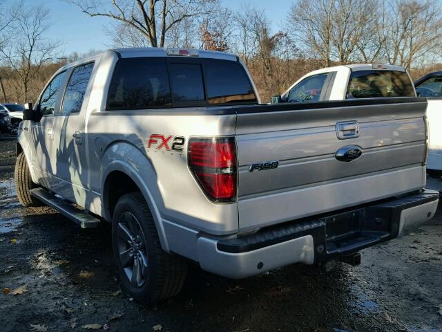 1FTFW1CTXEKE30635 - 2014 FORD F150 SUPER GRAY photo 3