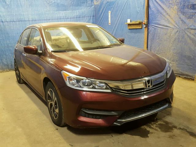 1HGCR2F36GA003216 - 2016 HONDA ACCORD LX MAROON photo 1