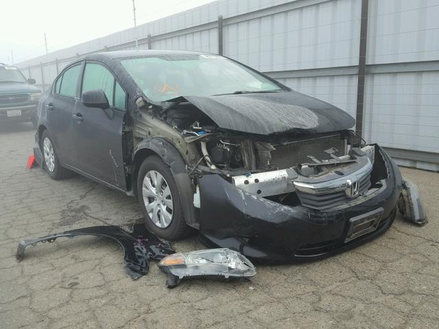 19XFB2F50CE368998 - 2012 HONDA CIVIC LX BLACK photo 1