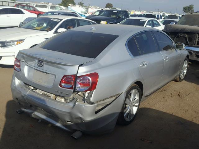 JTHBC1KS7A5021676 - 2010 LEXUS GS 450H SILVER photo 4