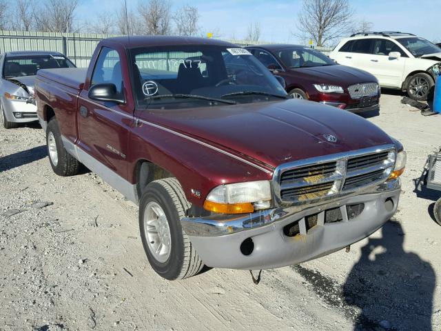 1B7FL26X8YS718977 - 2000 DODGE DAKOTA MAROON photo 1