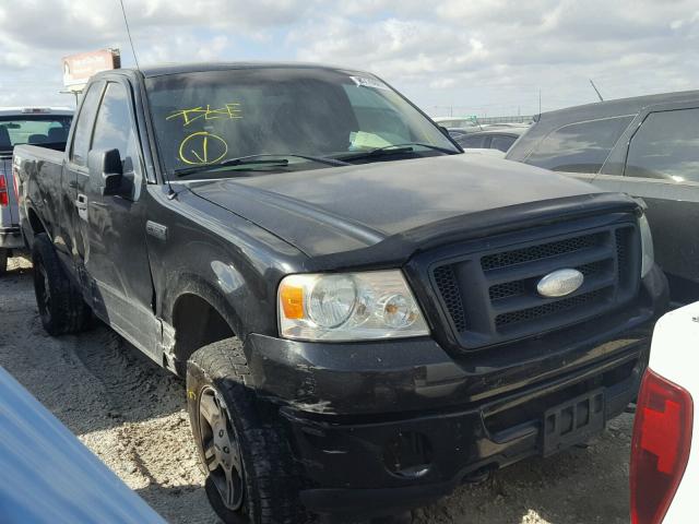 1FTRF14W17NA87852 - 2007 FORD F150 BLACK photo 1