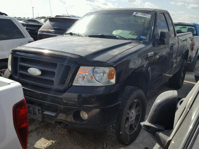 1FTRF14W17NA87852 - 2007 FORD F150 BLACK photo 2