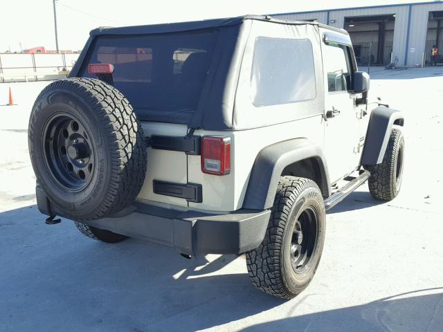 1J4AA2D12BL525640 - 2011 JEEP WRANGLER S CREAM photo 4