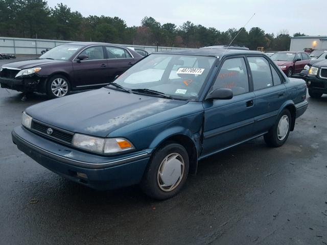 2T1AE94A5NC162765 - 1992 TOYOTA COROLLA DL TEAL photo 2