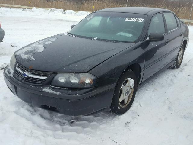 2G1WF52E149301671 - 2004 CHEVROLET IMPALA BLACK photo 2